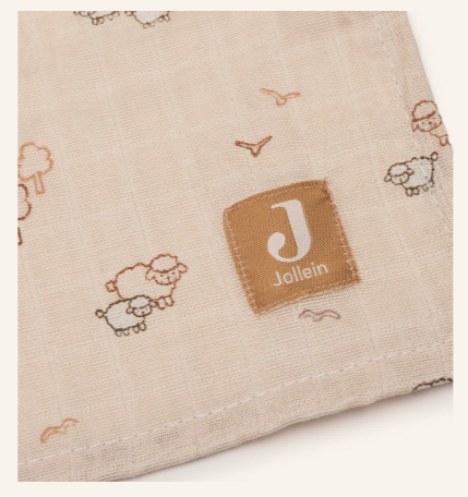 Jollein - hydrofiele doek large 115 x 115 cm (2stuks) - wooly
