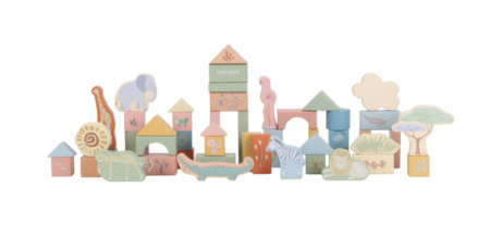 Little Dutch Toys - houten bouwblokken - safari friends