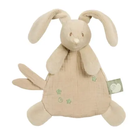 Nattou - LouLou Baby Knuffeldoekje - Mini Doudou Konijn - 25 cm - Zand