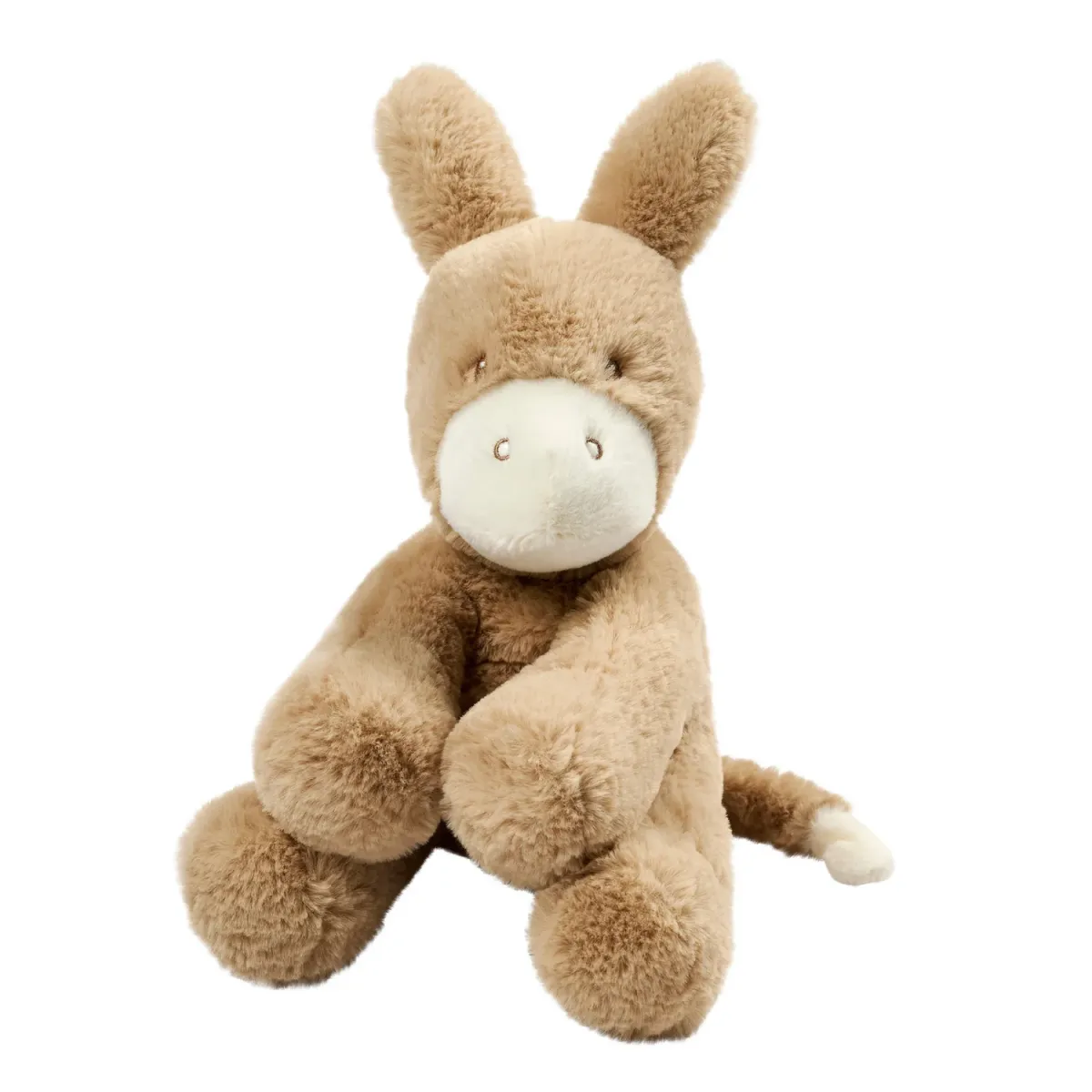 Nattou - LouLou Knuffel Ezel - Zachte Babyknuffel - 30 cm - Licht Karamel