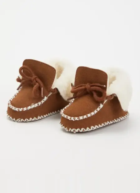 Ralph Lauren - Poccono babyschoentje donkerbruin suede