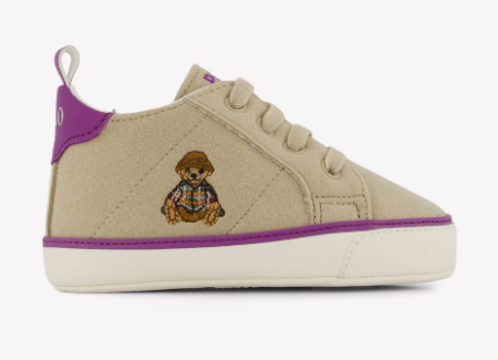Ralph Lauren - kruipschoentjes met polo beer - beige
