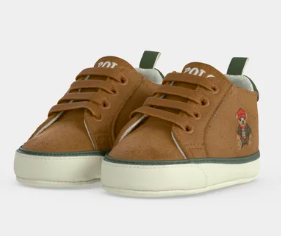 Ralph Lauren - kruipschoentjes met polo beer - bruin