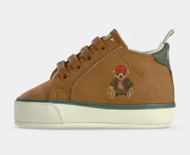 Ralph Lauren - kruipschoentjes met polo beer - bruin