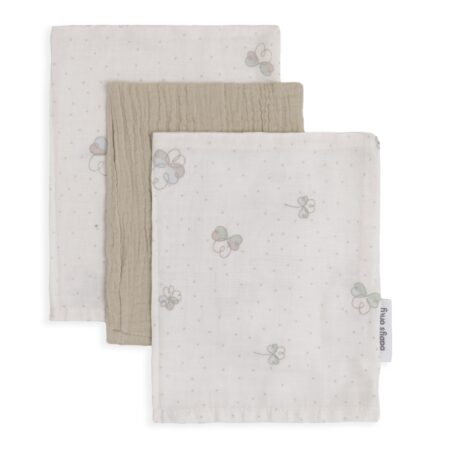 Baby's Only - Washandje Tender beige/clover - 3-pack