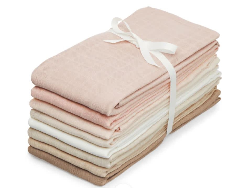 CamCam - Muslin Cloth, 8-pack - GOTS Rose Mix