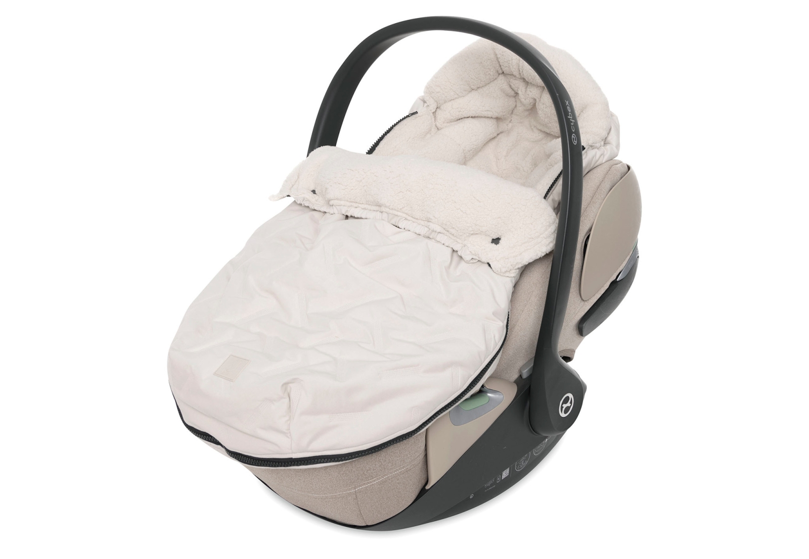 Jollein - Voetenzak groep 0+ 3/5 punts gordel Embossed - Sand