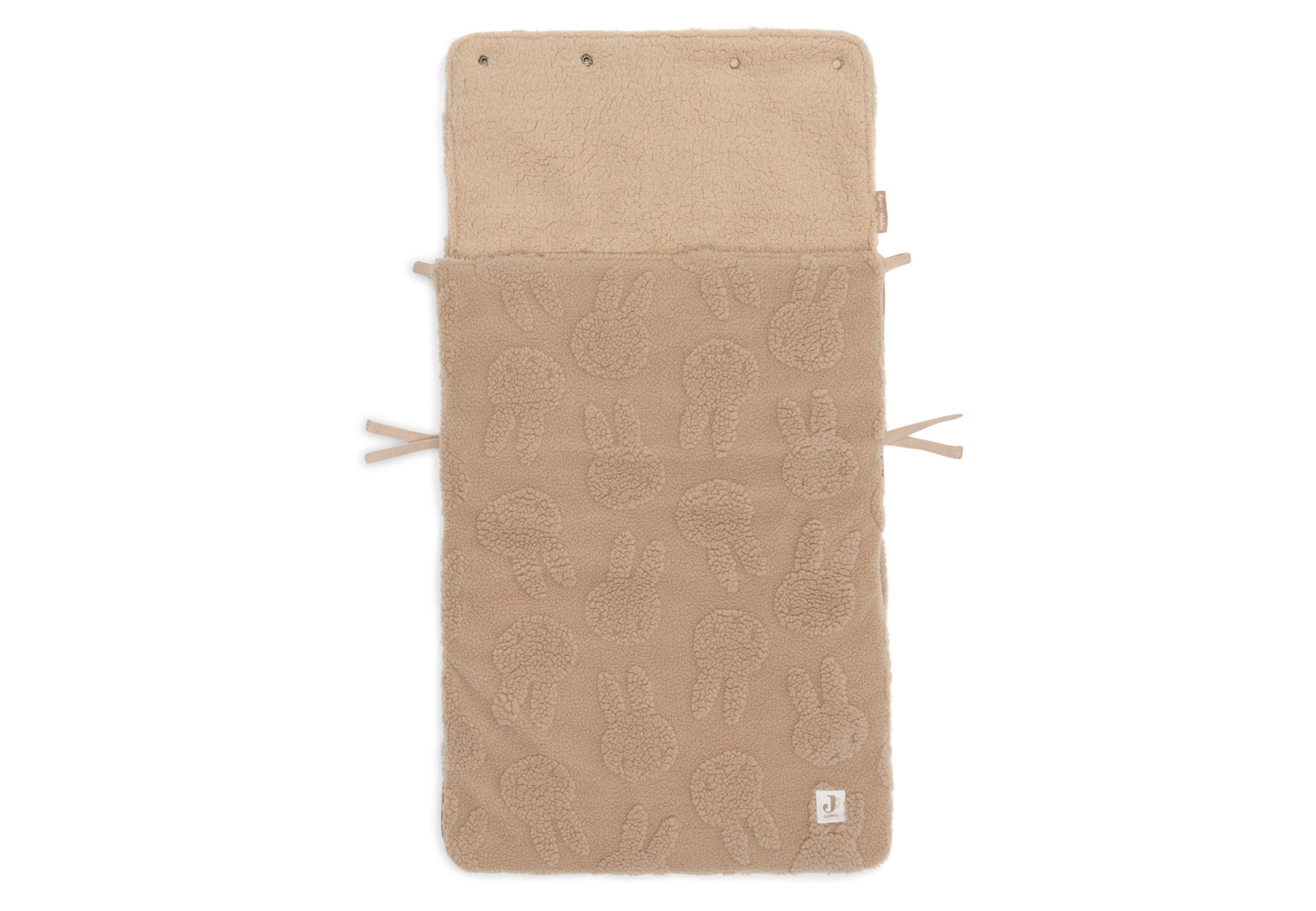 Jollein - Voetenzak groep 0+ 3/5 punts gordel Miffy Jacquard Teddy - Biscuit