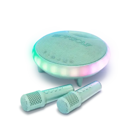 Kidywolf - Kidykaraoke - Karaoke Speaker 2 X 20W Speakers And Two Wireless Microphones With Sound Effects.