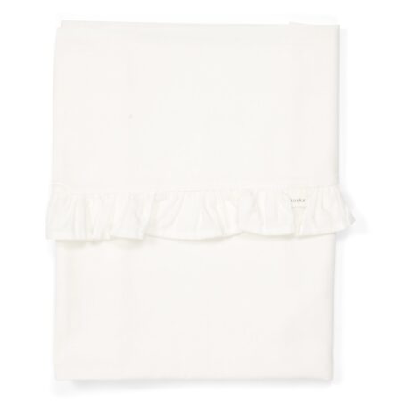 Koeka - Cot sheet Ruffle - warm white