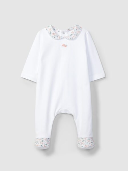 Laranjinha - Babypakje met kraag bloemen