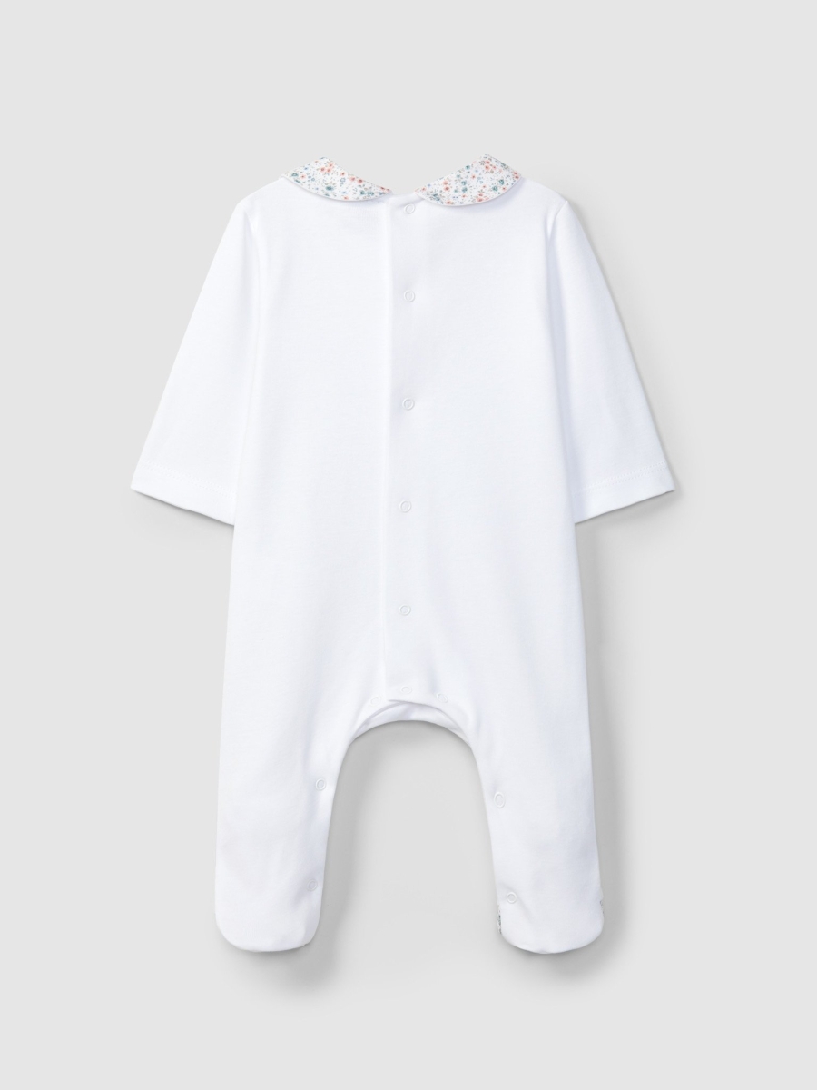 Laranjinha - Babypakje met kraag bloemen