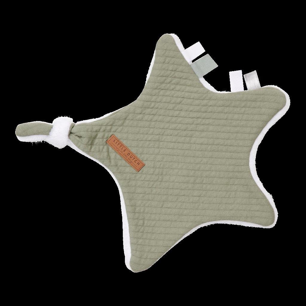 Little Dutch - Knuffeldoek ster Pure Olive