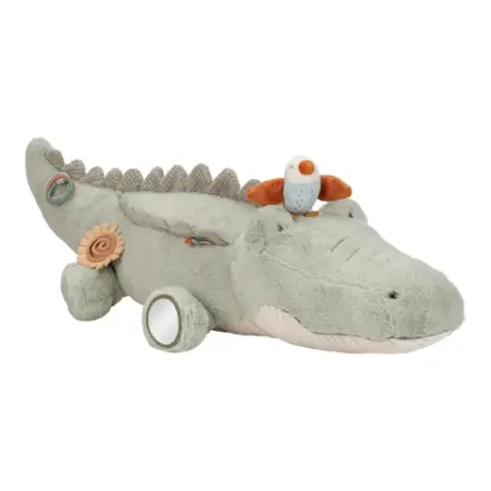 Little Dutch Toys - Safari Friends - Activiteitenknuffel Krokodil XL - Groen