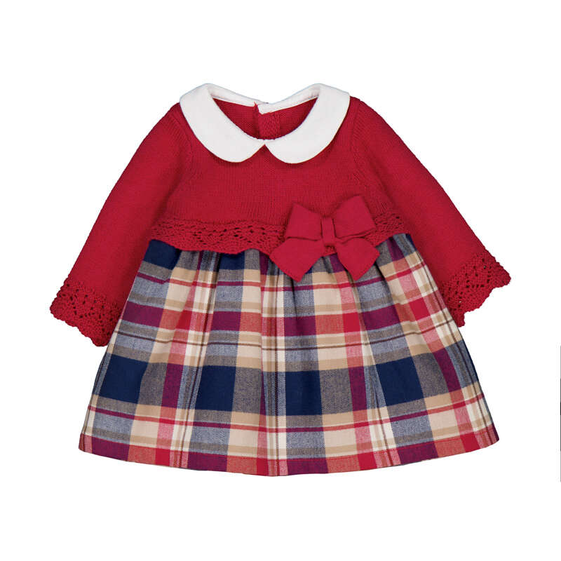 Mayoral - Combined Knit dress - Rood