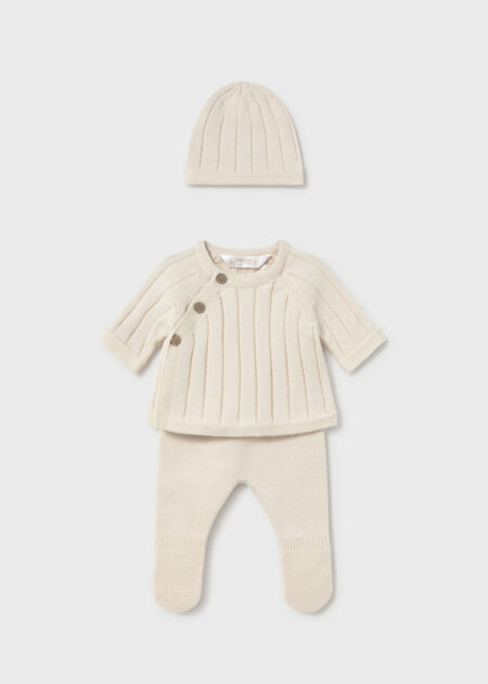 Mayoral - Driedelige newbornset met beenwarmers - keramiek