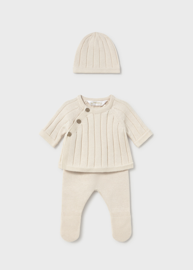 Mayoral - Driedelige newbornset met beenwarmers - keramiek