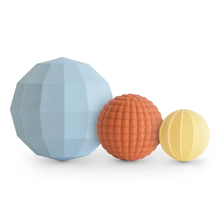 Mushie - Nesting Spheres Sensory Toy - Powder Blue