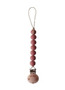 Mushie - Pacifier Clip Halo - Redwood