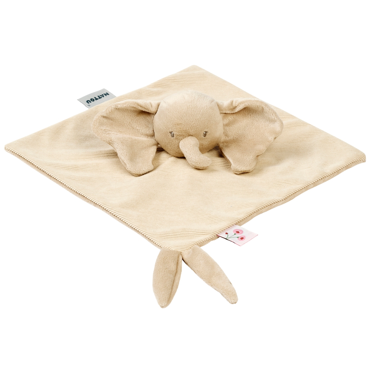Nattou - Fanfan - Doudou Olifant Corduroy Zand