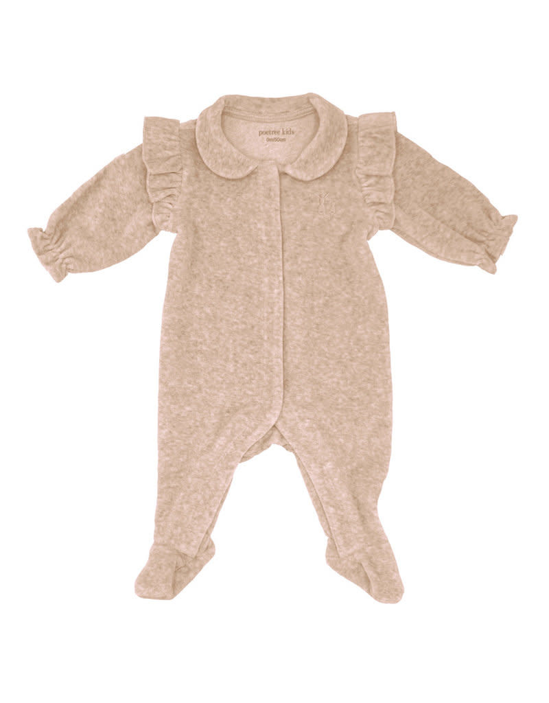 Poetree Kids - Babypakje Velours Met Ruffels Camel Girl