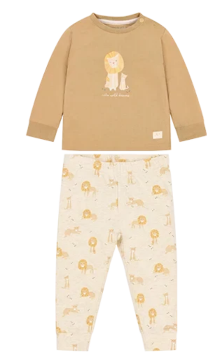 Little Dutch - 2-delige pyjama safari lion soft tan - lichtbruin