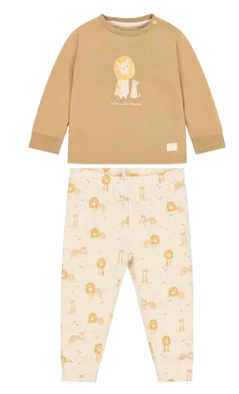 Little Dutch - 2-delige pyjama safari lion soft tan - lichtbruin