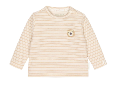 Little Dutch - t-shirt met lange mouw en strepen litlle safari- wit