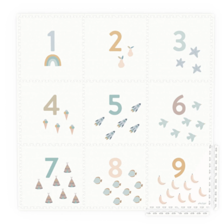 Play & Go - puzzeltapijt, opbergbox & speelhuisje - numbers