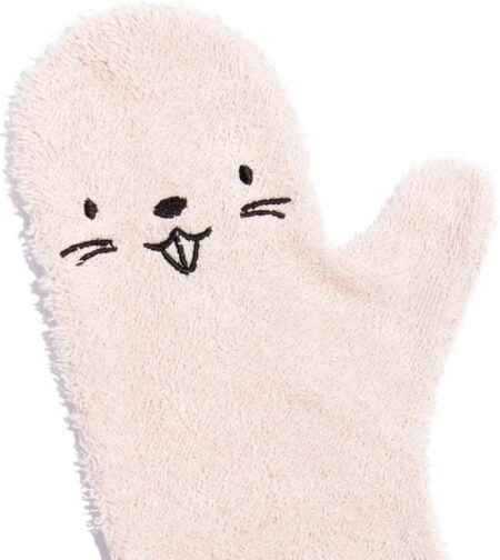 Baby Shower Glove - Washand Bever Roze