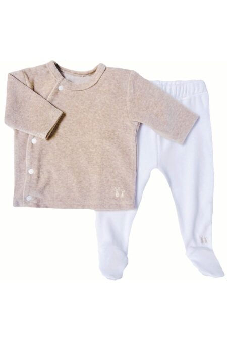 Poetree Kids - Comfy Velours Baby Set Camel